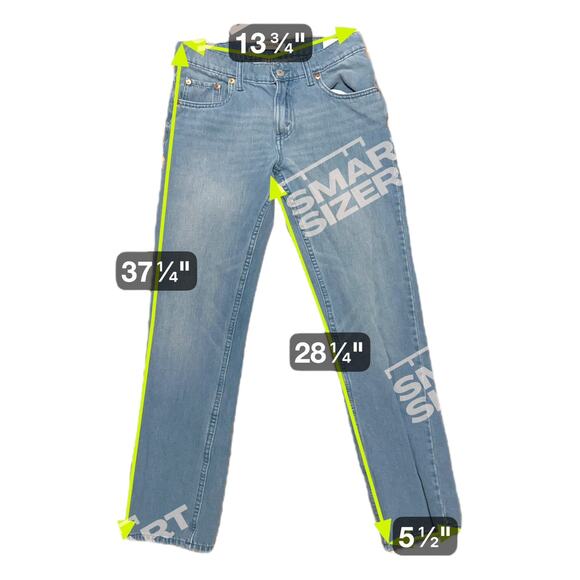 Levi's 511 Slim Fit Girls Stretch Jeans Size 16 (28 X 28) Light Blue Wash EUC - Picture 7 of 7